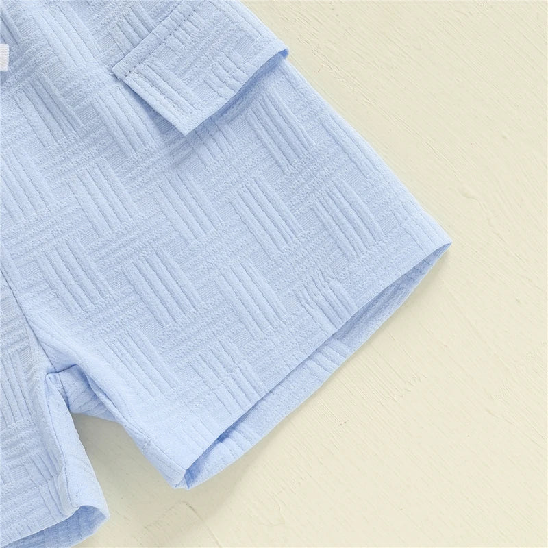 - Sky Jacquard Polo Set for Toddler Baby Stork