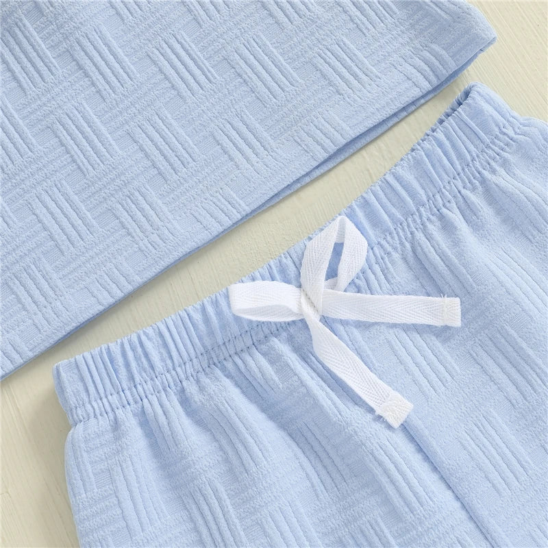 - Sky Jacquard Polo Set for Toddler Baby Stork