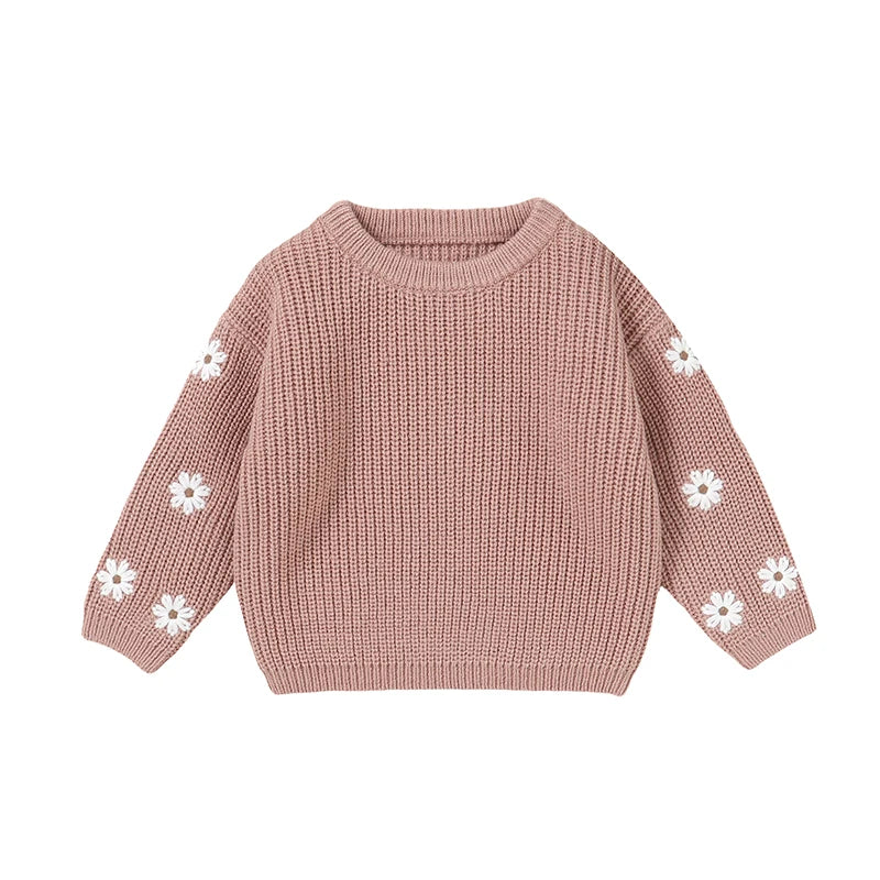 3Y - Daisy Knit Baby & Toddler Sweater Baby Stork