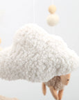 - Sheep & Bouclé Clouds Cot Mobile - Cream & Beige AE