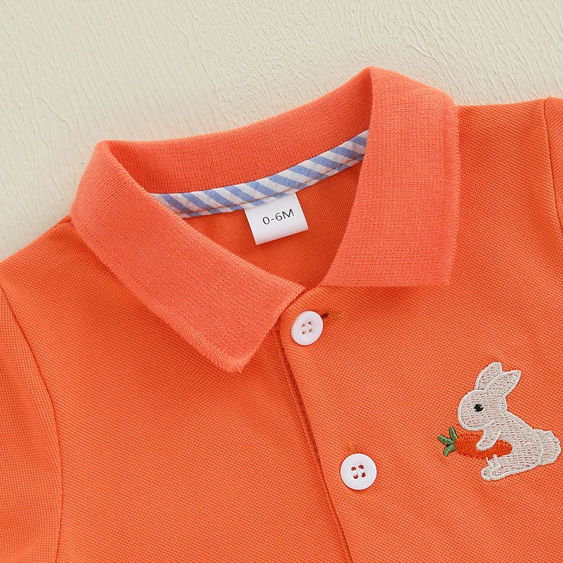 - Bunny & Carrot Embroidered Two-Piece Set Baby Stork