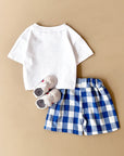 - Lemon Gingham Baby Set – 2 Piece Outfit | Blue Baby Stork