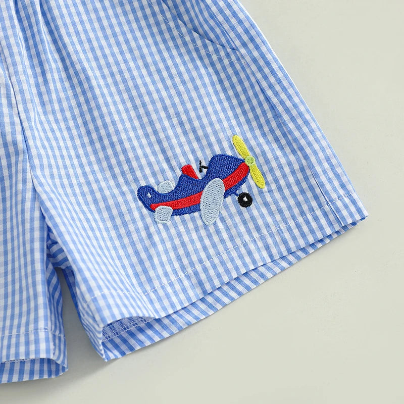 - Airplane Adventure 2-Piece Baby Set – T-Shirt & Shorts Baby Stork