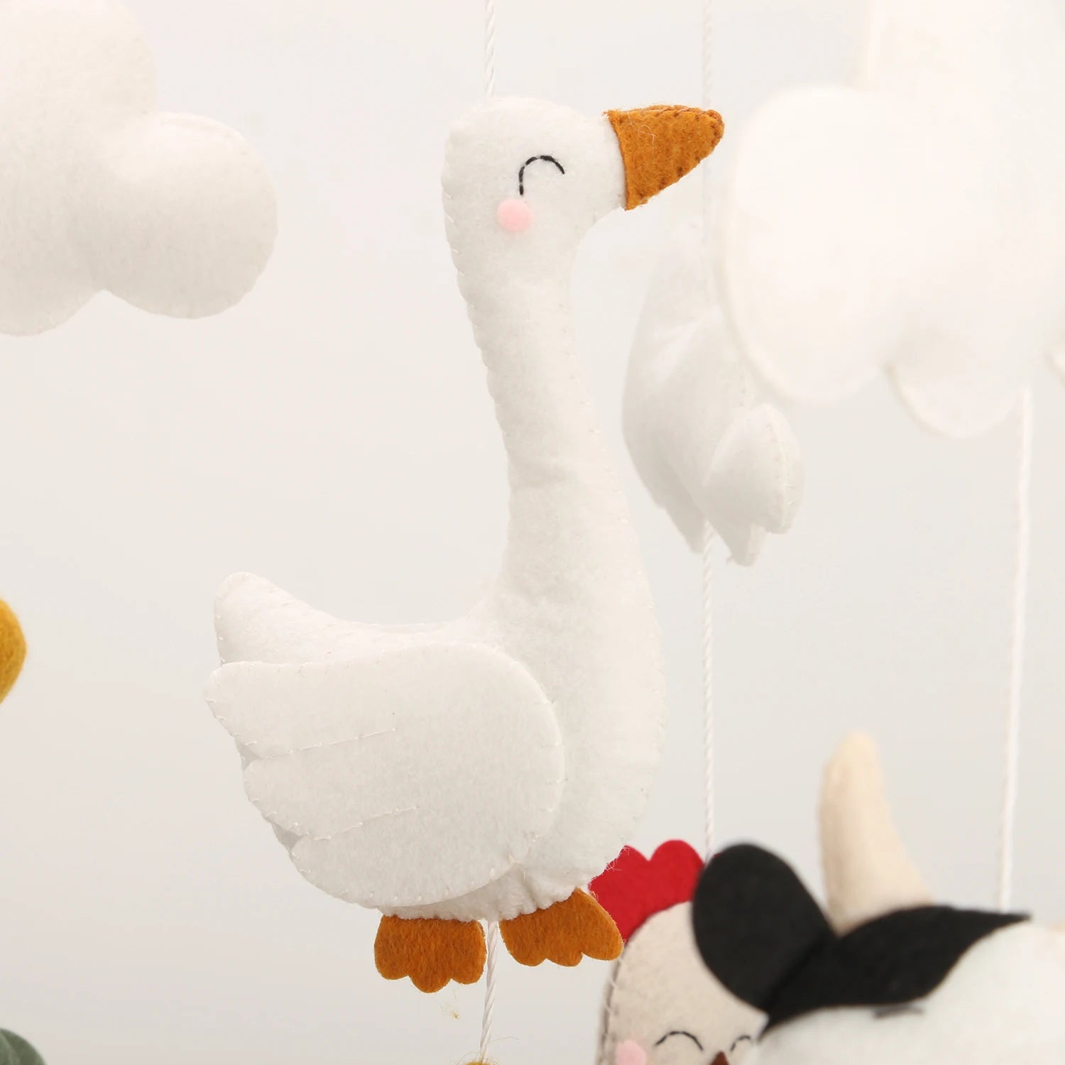 Farm Animals Baby Mobile | Cow Horse Goose &amp; Chicken Nursery Mobile