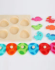 - Wooden 3D Dinosaur Egg Multi-Layer Puzzle Toddler Colour Sorting Game Baby Stork Puzzles