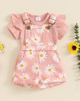 - Daisy Delight Suspender Shorts Set Baby Stork