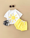 - Good Vibes Sunshine 2 Piece Set – Cotton Tee & Shorts Baby Stork