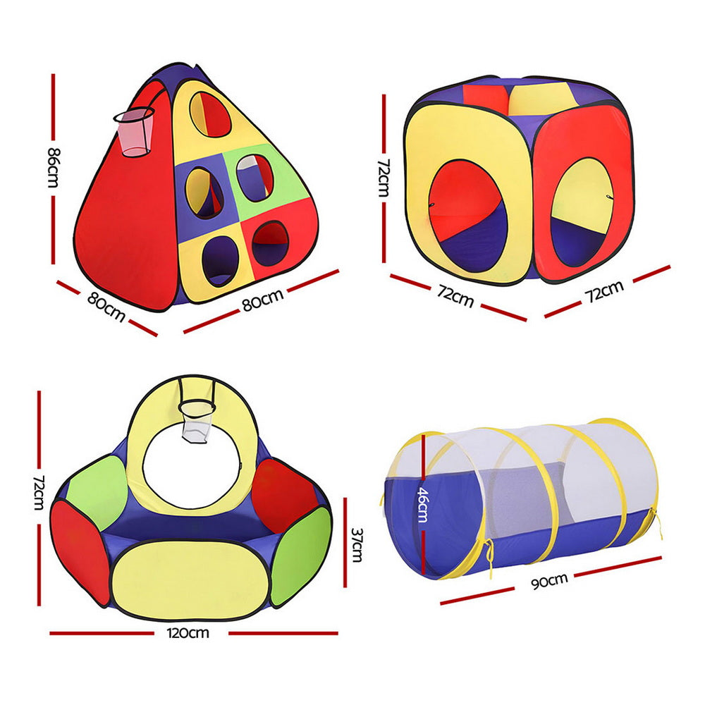 - Play Tent Adventure Set with Tunnel and Ball Pit | Multi-Colour Keezi Baby &amp; Kids > Baby &amp; Kid's Toys > Pretend Play