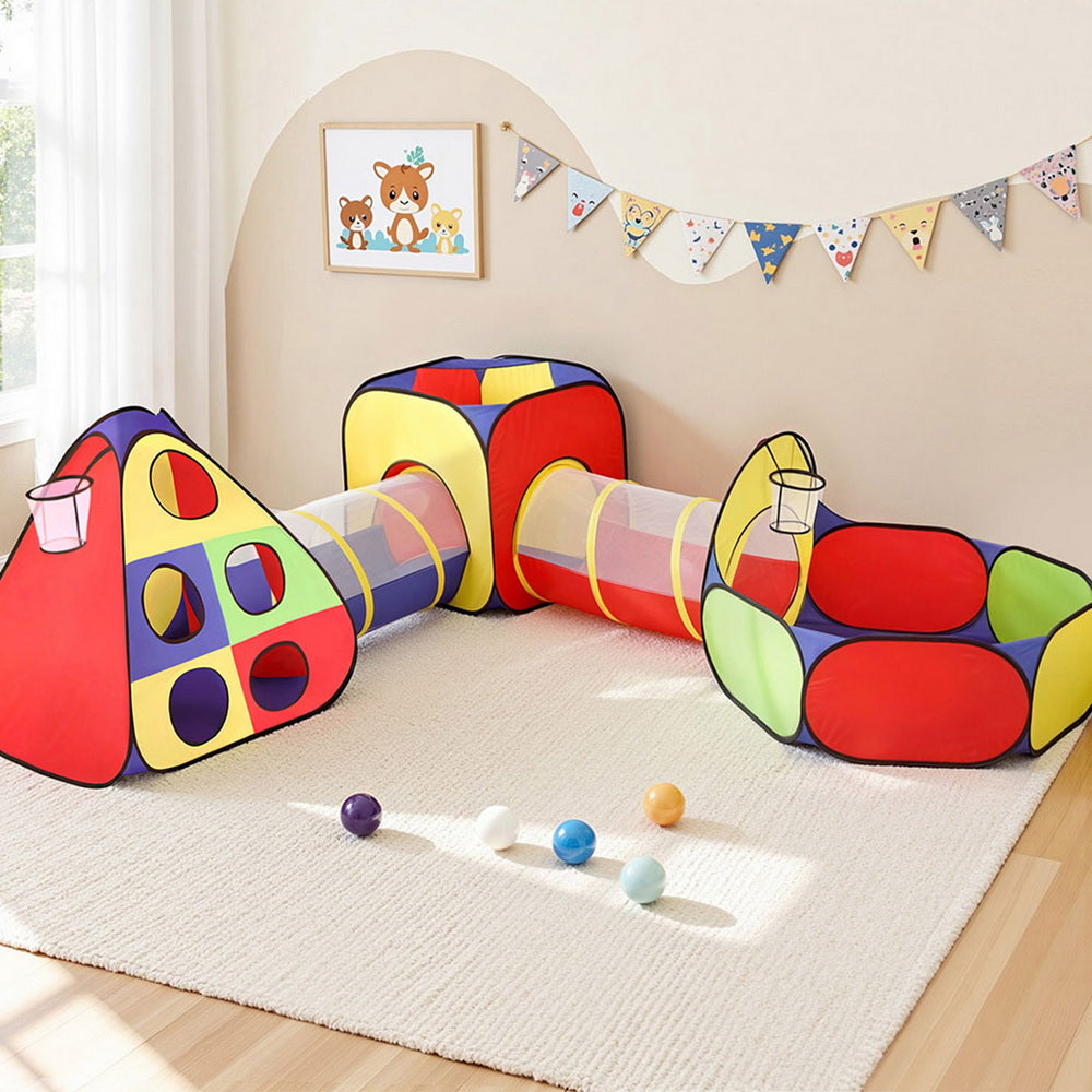 - Play Tent Adventure Set with Tunnel and Ball Pit | Multi-Colour Keezi Baby & Kids > Baby & Kid's Toys > Pretend Play