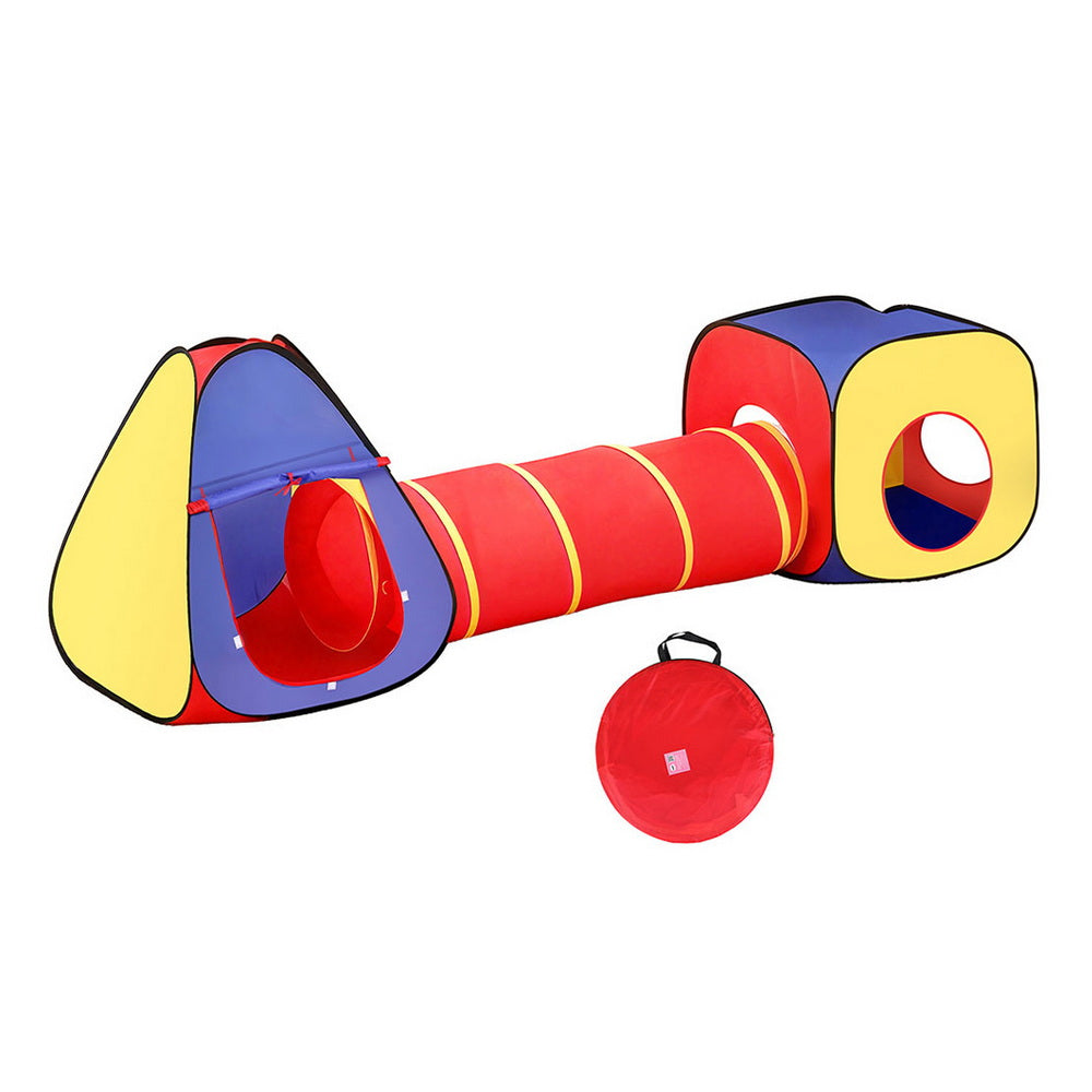 - 3-in-1 Play Tent with Tunnel & Cube | Multi-Colour Playhouse Pop Up Teepee Castle Baby Stork Baby & Kids > Baby & Kid's Toys > Pretend Play