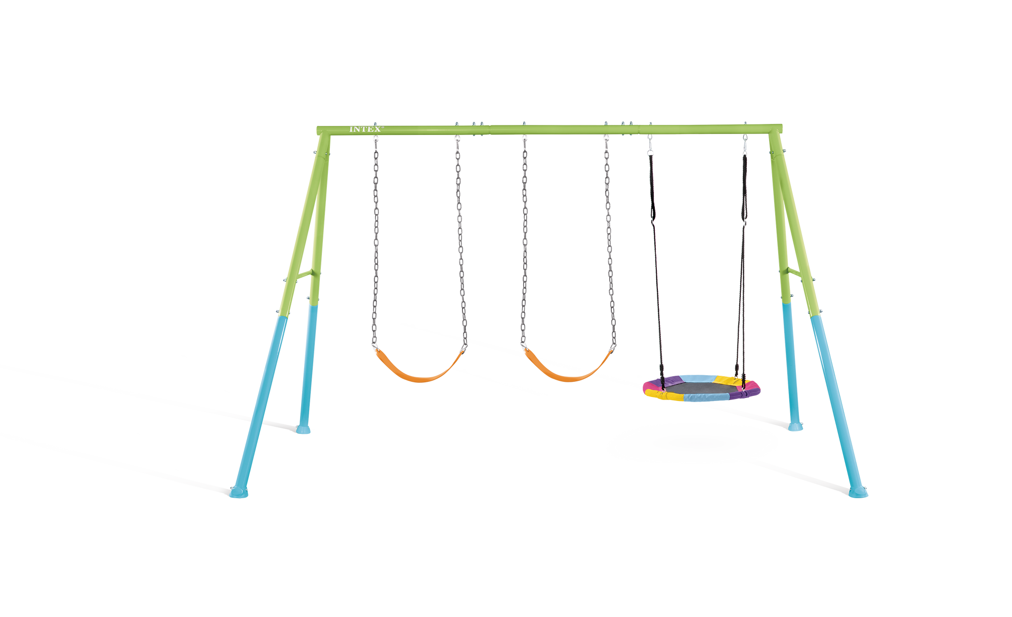 - Saucer and Swing Three Feature Set – 3-in-1 Outdoor Play Station Intex Baby &amp; Kids &gt; Baby &amp; Kid&#39;s Toys &gt; Outdoor Play Equipment