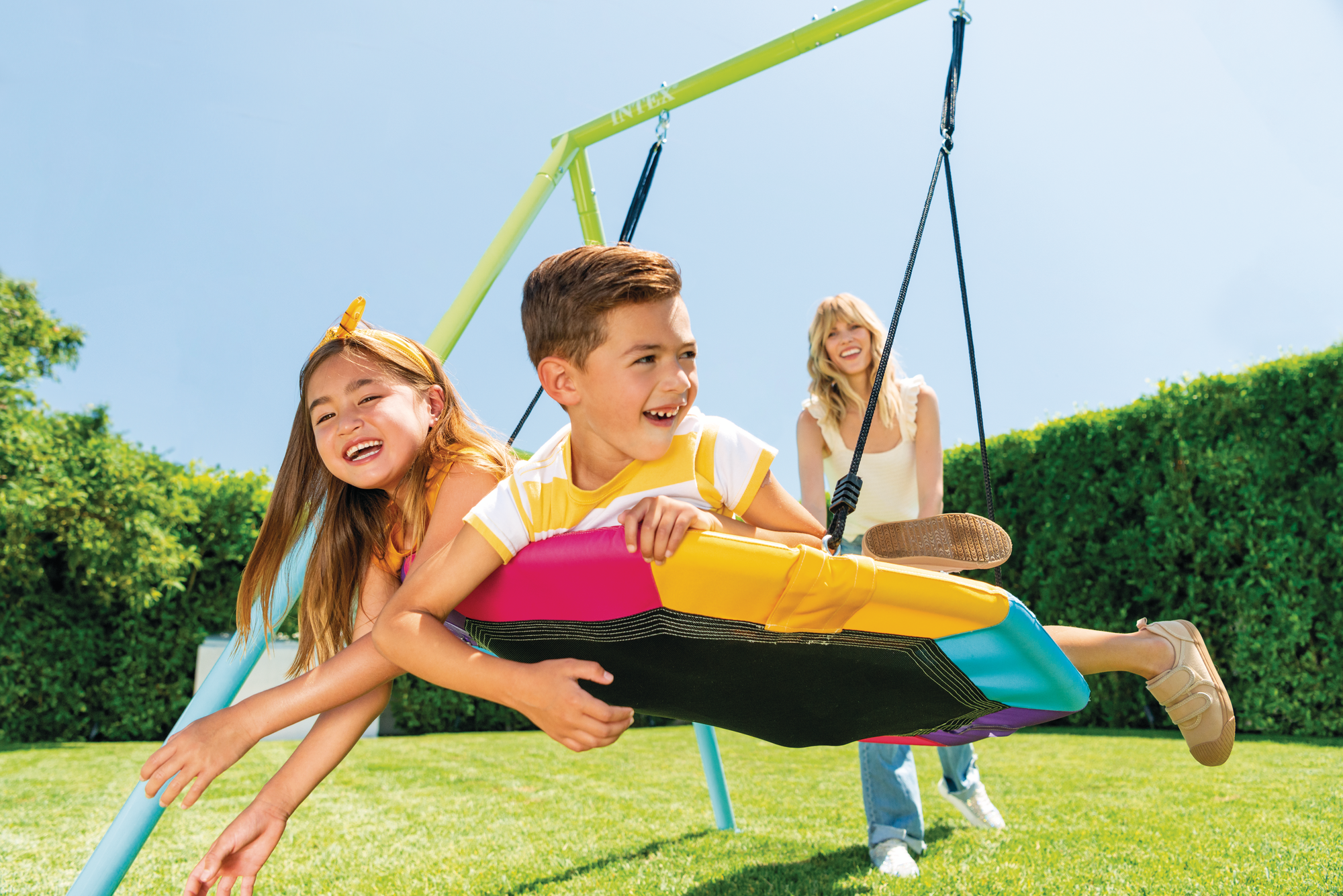 - Saucer and Swing Three Feature Set – 3-in-1 Outdoor Play Station Intex Baby & Kids > Baby & Kid's Toys > Outdoor Play Equipment