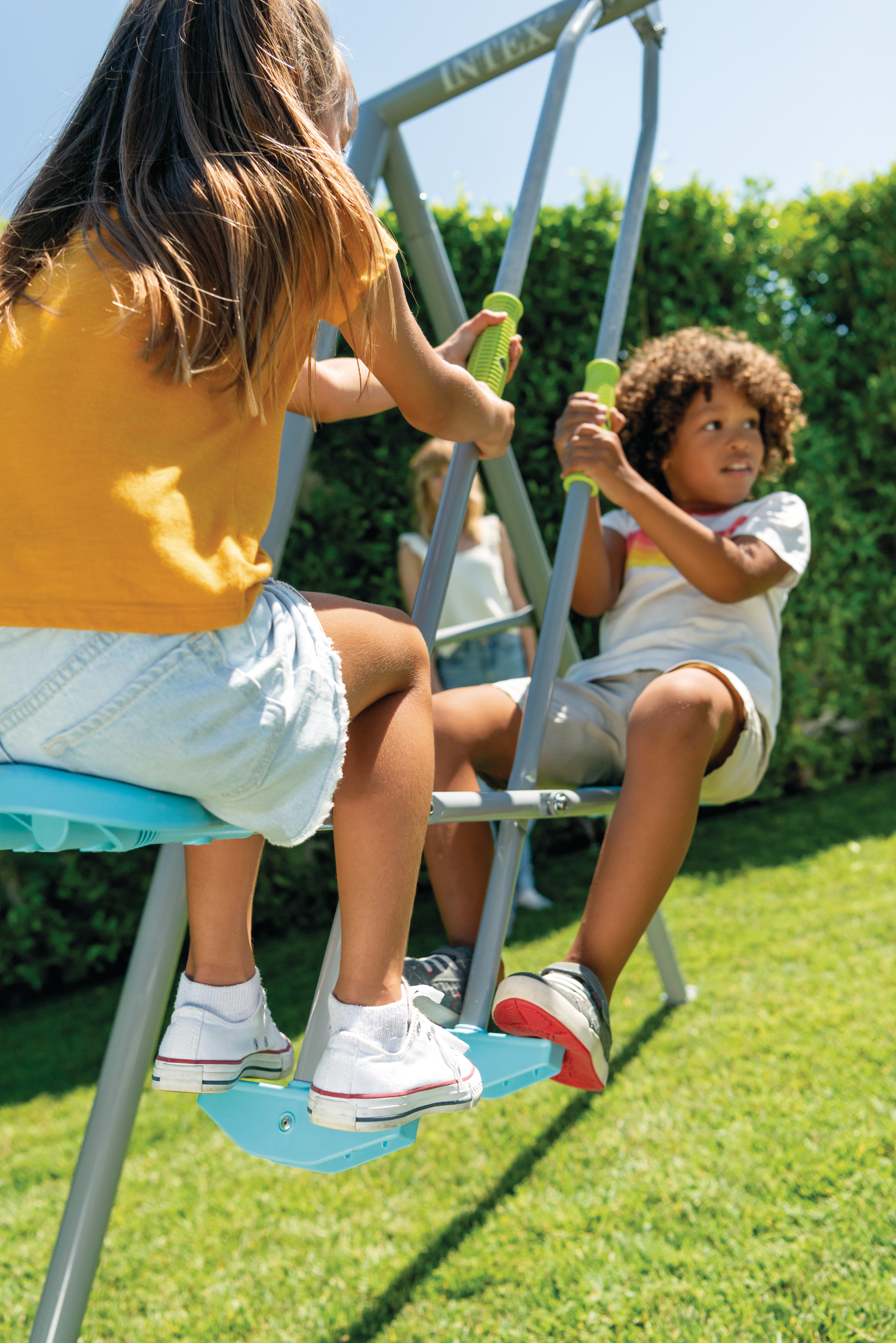 - Swing and Glide Four Feature Set – 4-in-1 Outdoor Play Station Intex Baby & Kids > Baby & Kid's Toys > Outdoor Play Equipment