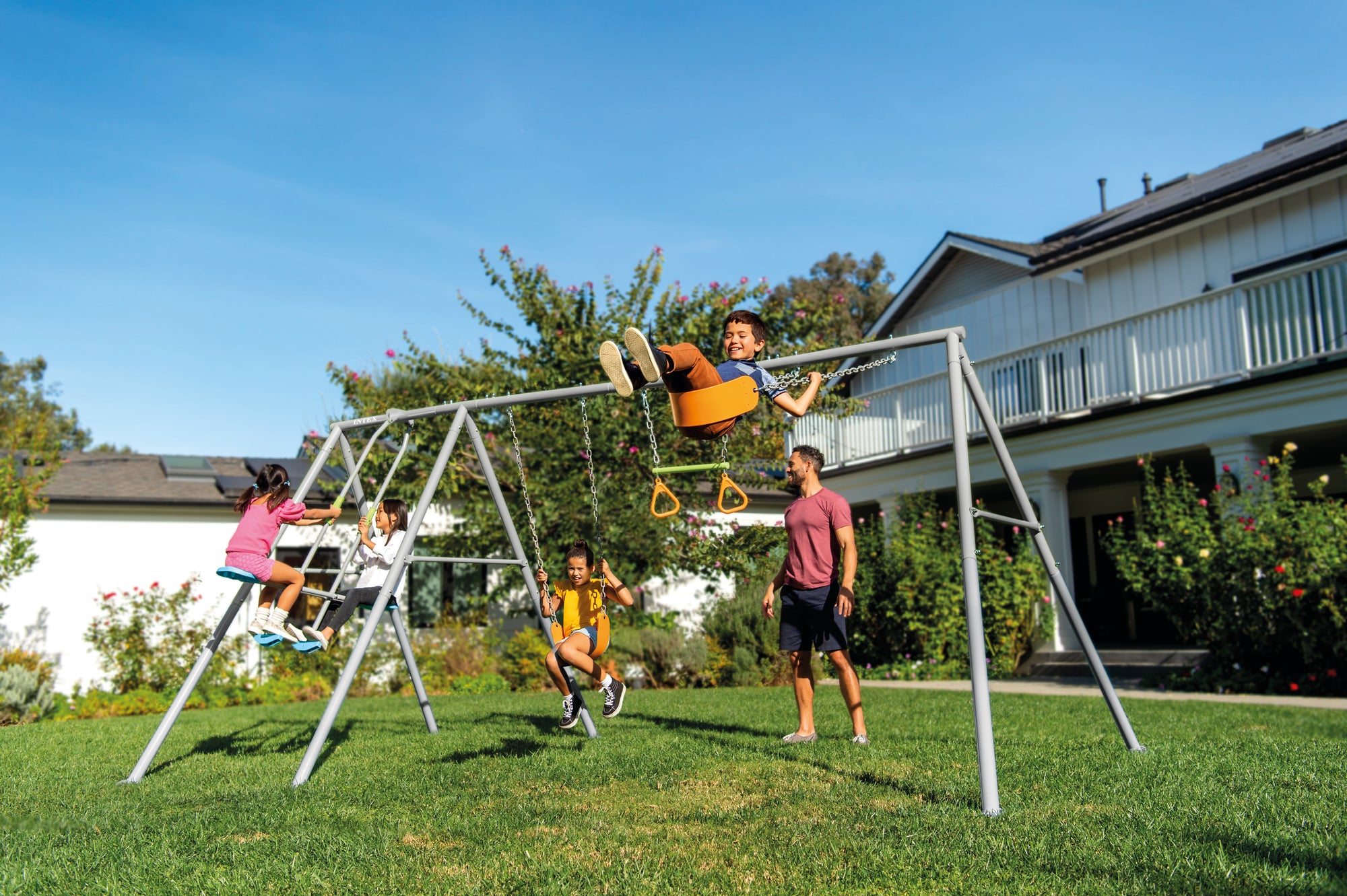 - Swing and Glide Four Feature Set – 4-in-1 Outdoor Play Station Intex Baby & Kids > Baby & Kid's Toys > Outdoor Play Equipment