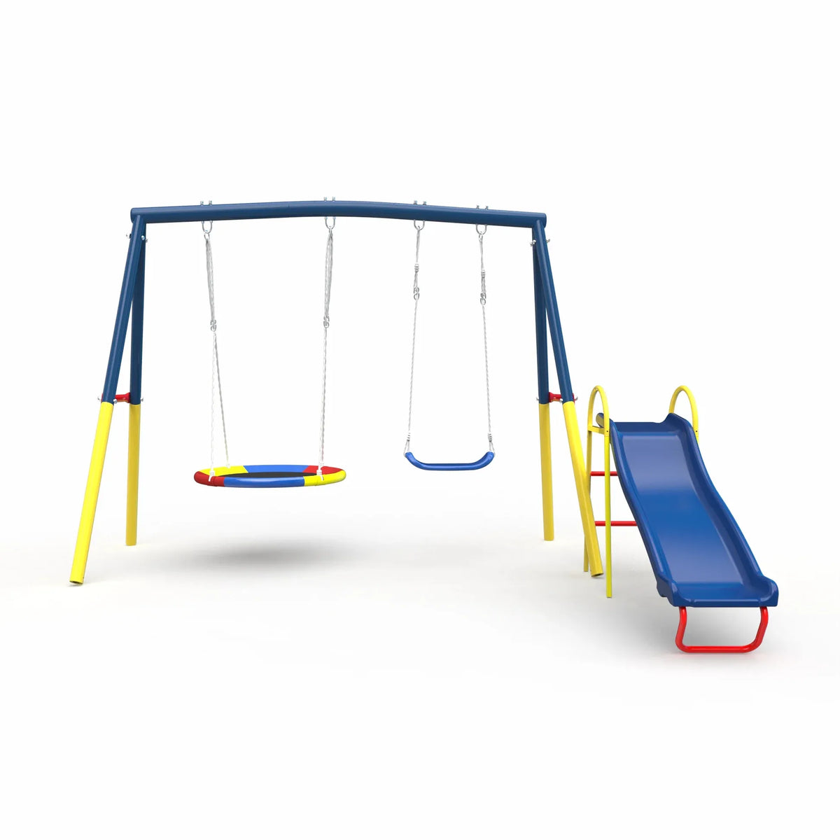 - Swing Sets with Kids Slide for Backyard Outdoor, Metal and PE Baby Stork Baby &amp; Kids > Baby &amp; Kid's Toys > Activity Toys