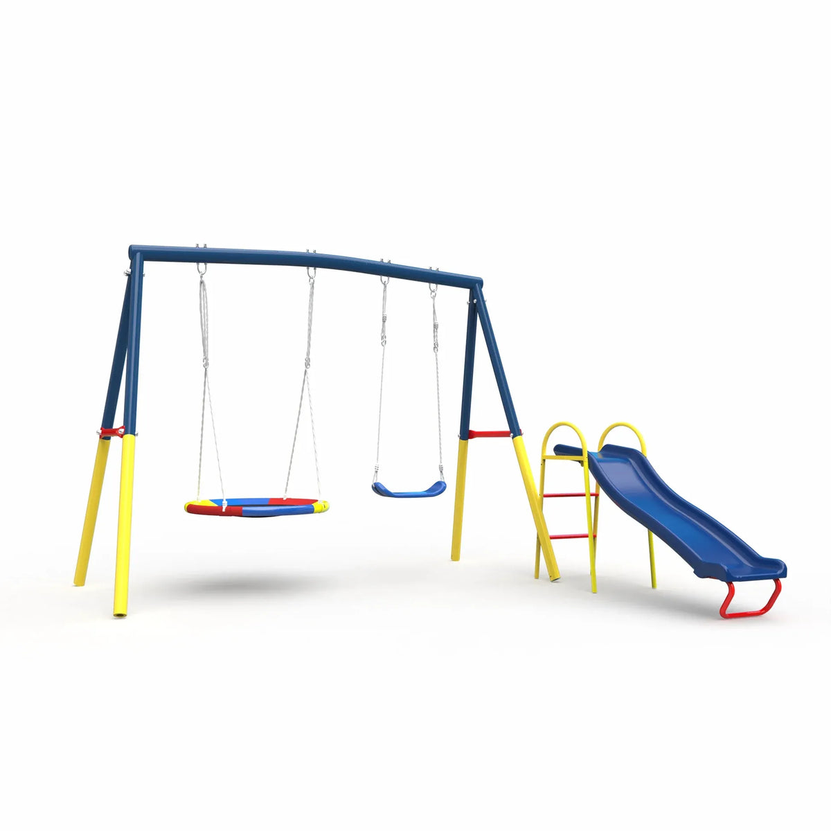 - Swing Sets with Kids Slide for Backyard Outdoor, Metal and PE Baby Stork Baby &amp; Kids > Baby &amp; Kid's Toys > Activity Toys