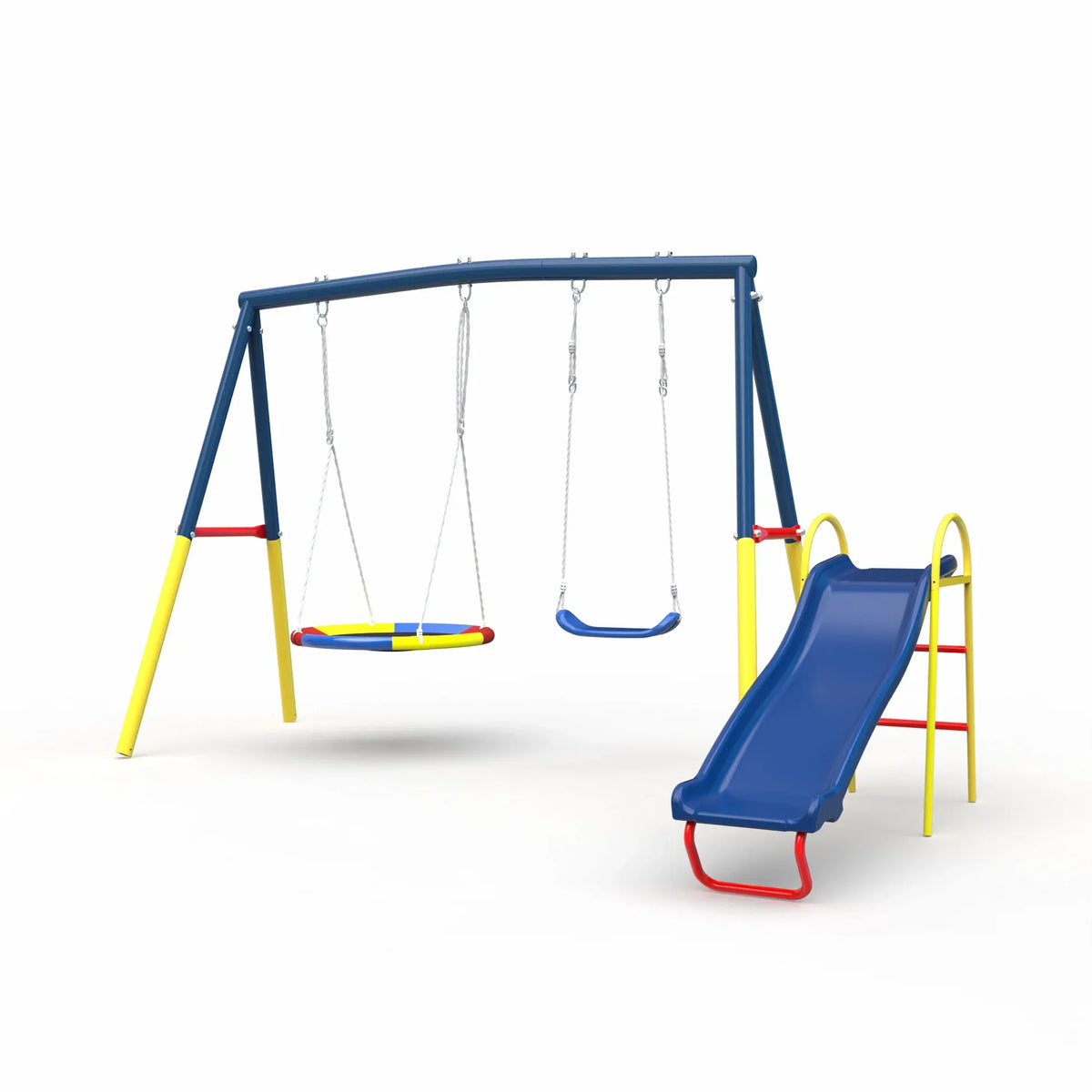 - Swing Sets with Kids Slide for Backyard Outdoor, Metal and PE Baby Stork Baby &amp; Kids > Baby &amp; Kid's Toys > Activity Toys