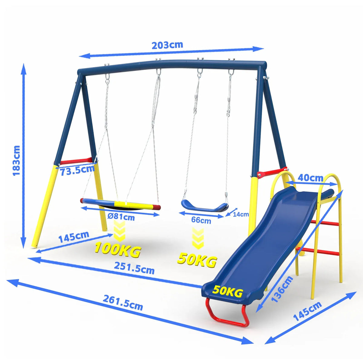 - Swing Sets with Kids Slide for Backyard Outdoor, Metal and PE Baby Stork Baby &amp; Kids > Baby &amp; Kid's Toys > Activity Toys
