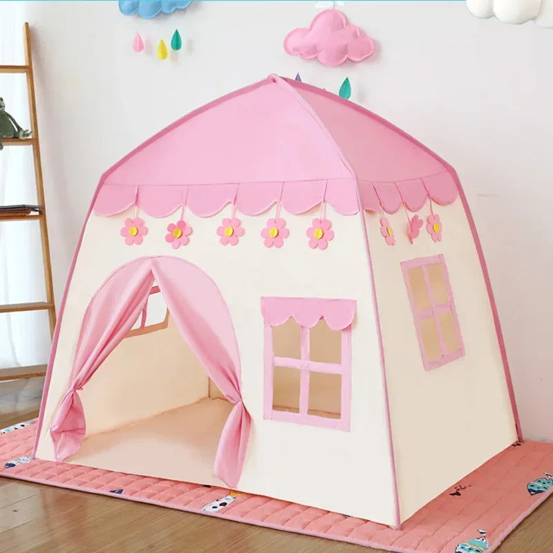 - 130cm Pink Princess Castle Tent for Kids Baby Stork Baby &amp; Kids > Baby &amp; Kid's Toys > Outdoor Play Equipment