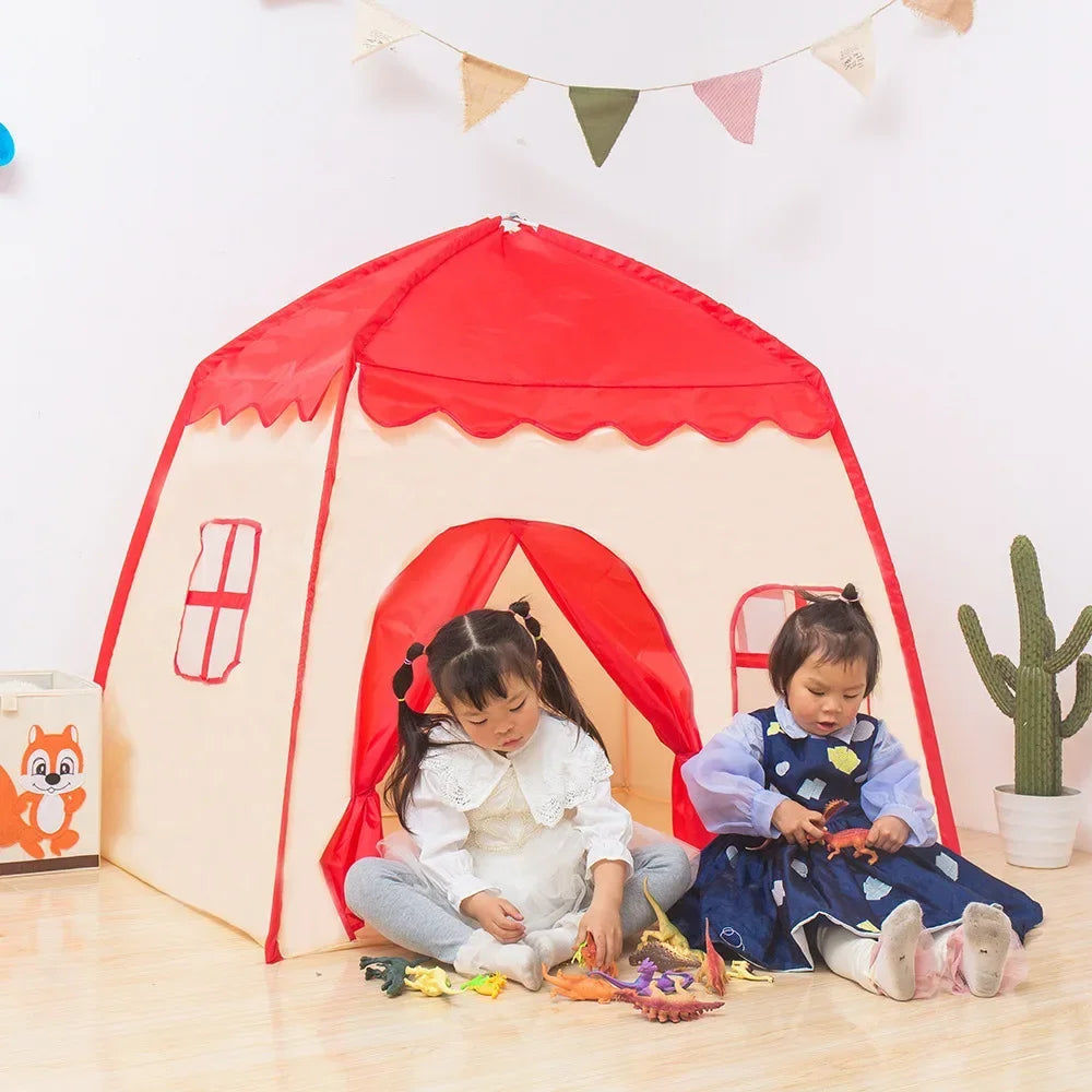 - 130CM Baby Castle Tent Folding Kids Play House Baby Stork Baby &amp; Kids > Baby &amp; Kid's Toys > Outdoor Play Equipment