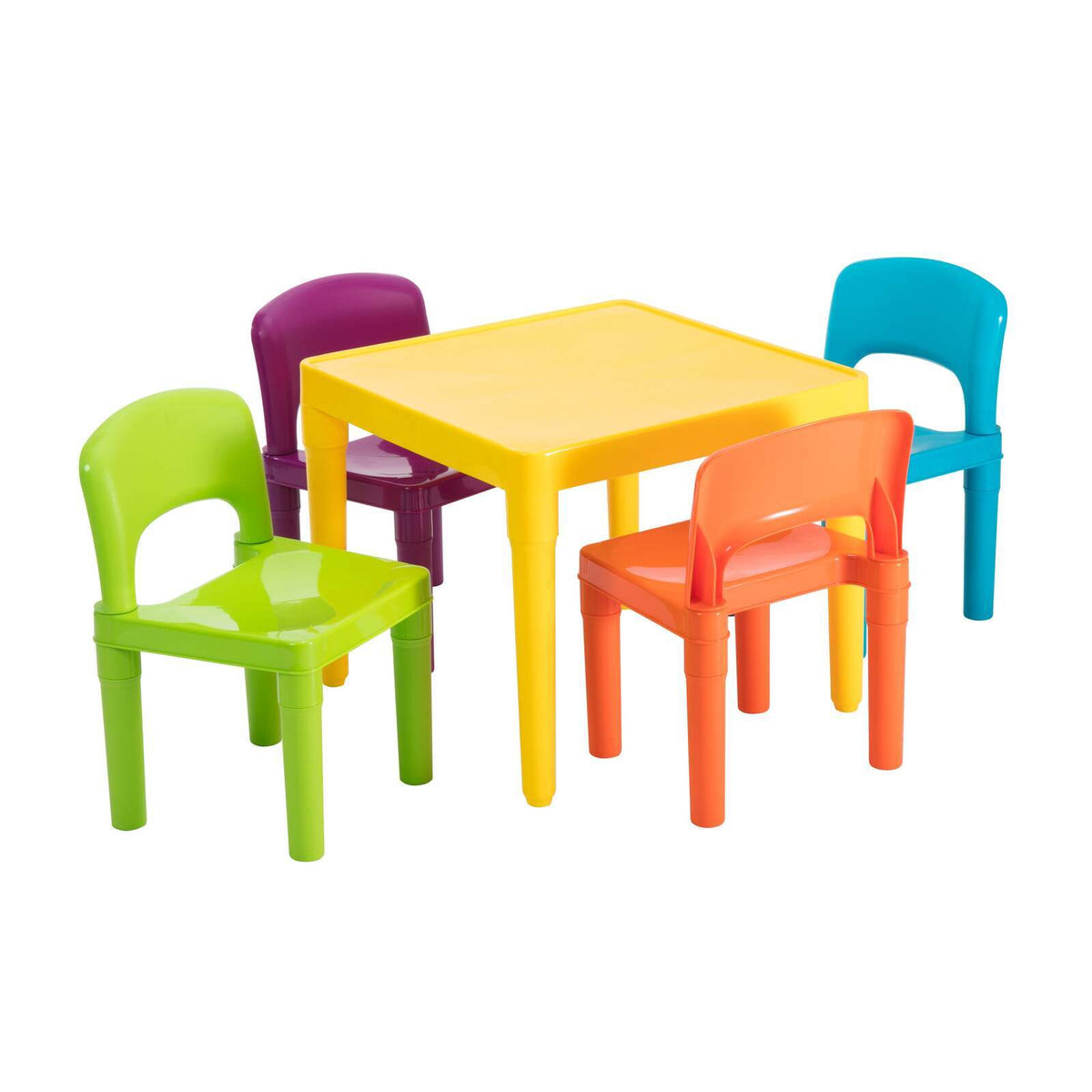 - Kids Plastic 5-Piece Table &amp; 4 Chairs Set (Multicoloured) Baby Stork Baby &amp; Kids > Kid's Furniture > Kid's Tables, Chairs &amp; Seats