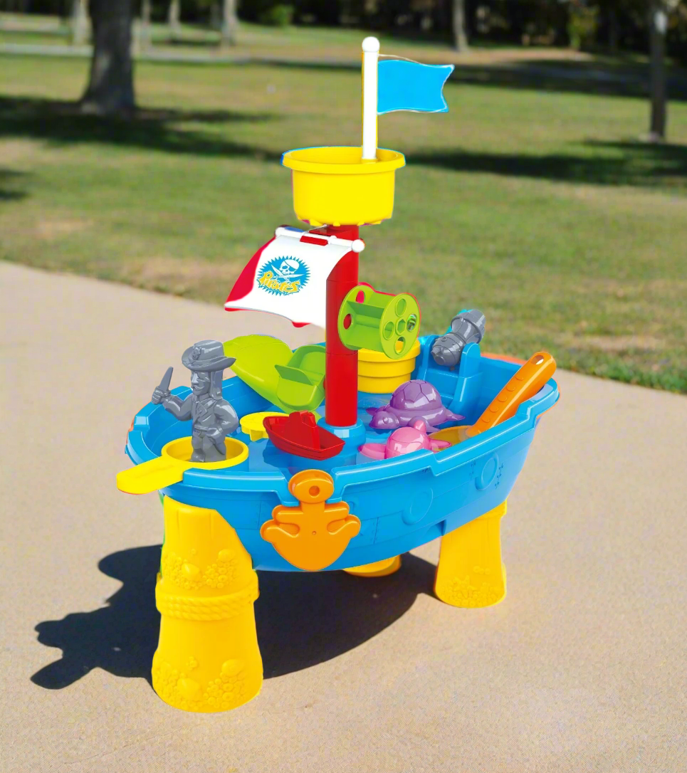 - Pirate Ship Sand & Water Table – 24-Piece Adventure Play Set Keezi Home & Garden > Pool & Accessories > Pool Toys & Inflatables