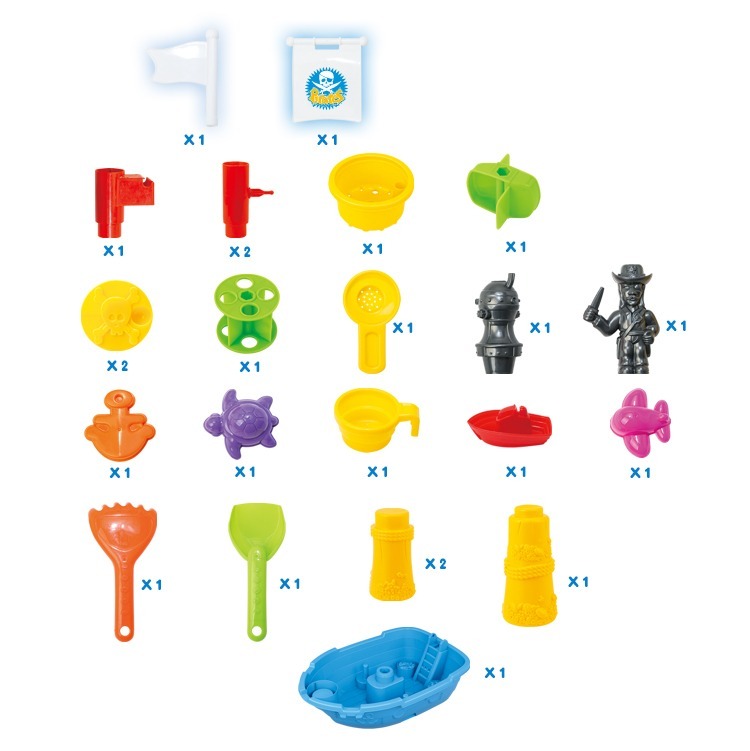 - Pirate Ship Sand & Water Table – 24-Piece Adventure Play Set Keezi Home & Garden > Pool & Accessories > Pool Toys & Inflatables