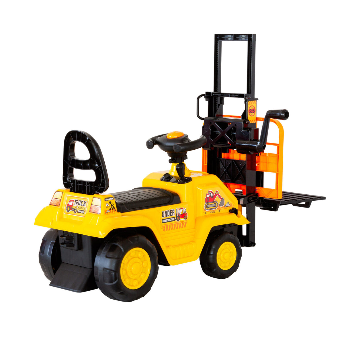 - Kids Manual Forklift Ride-On with Working Mast Lift and Pallet Baby Stork Baby &amp; Kids > Ride On Cars, Go-karts &amp; Bikes > Ride On Cars