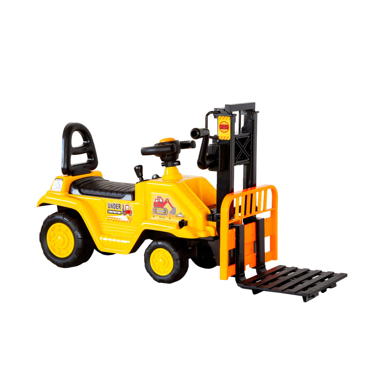 - Kids Manual Forklift Ride-On with Working Mast Lift and Pallet Baby Stork Baby &amp; Kids > Ride On Cars, Go-karts &amp; Bikes > Ride On Cars