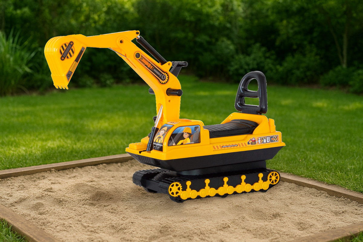 - Ride-on Children's Excavator w/ Sturdy Track and Dual Operation Levers to Scoop Baby Stork Baby &amp; Kids > Ride On Cars, Go-karts &amp; Bikes > Ride On Cars