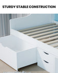 - Wooden Single Sofa Bed Frame with Storage Drawers – White Baby Stork Furniture > Bedroom > Beds & Bed Frames