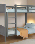 - Wooden Single Bunk Bed Frame – 2-in-1 Modular Design, Converts to 2 Single Beds In Grey Baby Stork Furniture > Bedroom > Beds & Bed Frames