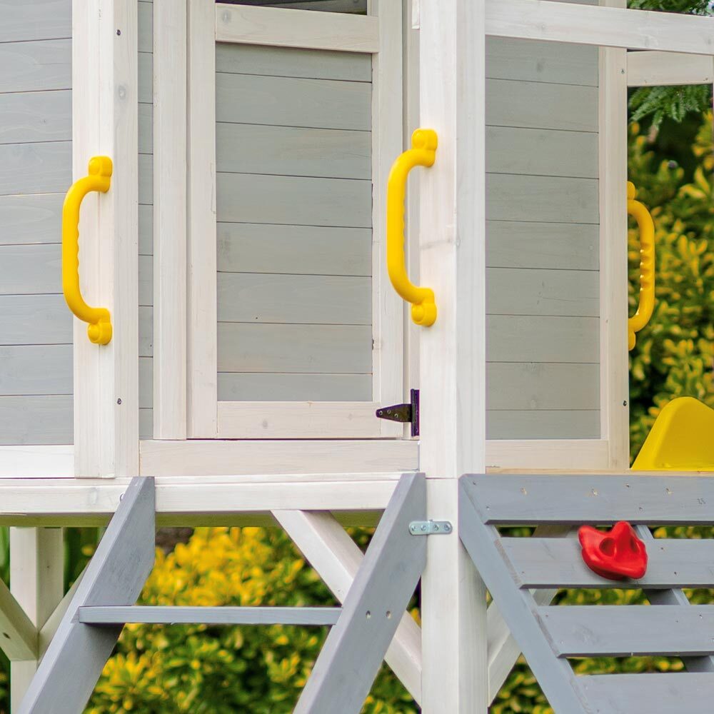 - Ultimate Wooden Tower Cubby House with Slide & Sandpit – Grey Rovo Baby & Kids > Baby & Kid's Toys > Outdoor Play Equipment