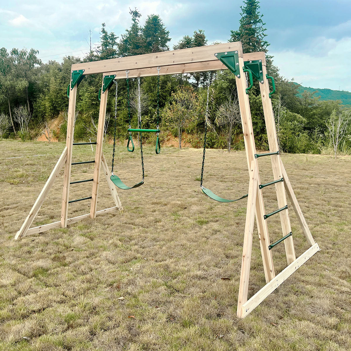 - Hybrid Swing & Monkey Bar Set – Timber Outdoor Play Centre Lifespan Kids Baby & Kids > Baby & Kid's Toys > Outdoor Play Equipment