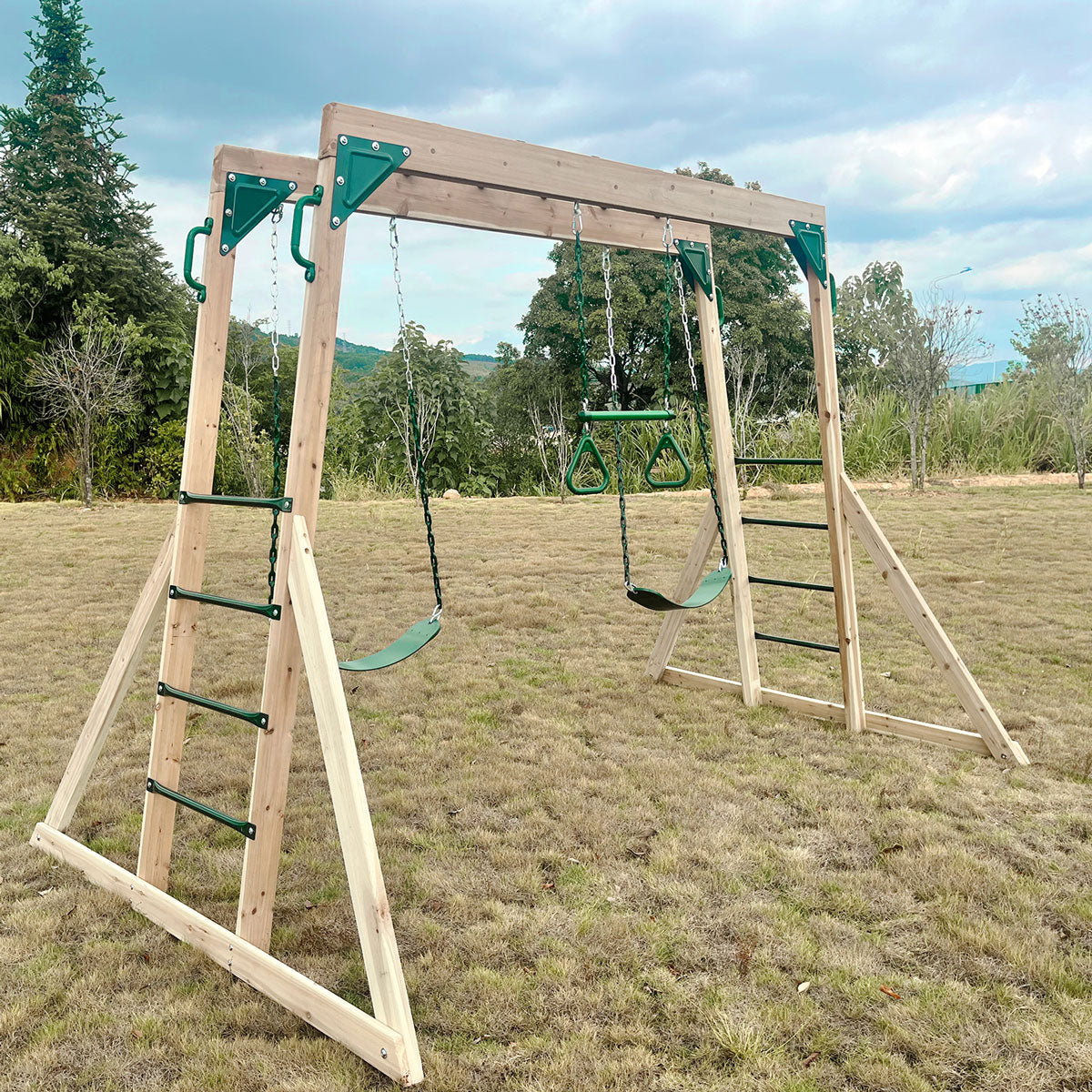 - Hybrid Swing & Monkey Bar Set – Timber Outdoor Play Centre Lifespan Kids Baby & Kids > Baby & Kid's Toys > Outdoor Play Equipment
