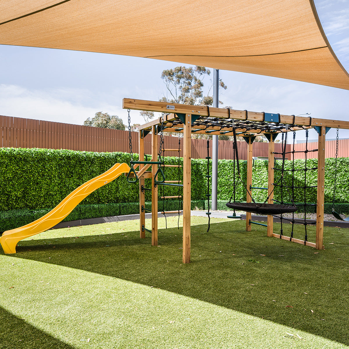 - Ultimate Wooden Playground Set with Swings, Climbing & 2.2m Slide Lifespan Kids Baby & Kids > Baby & Kid's Toys > Outdoor Play Equipment