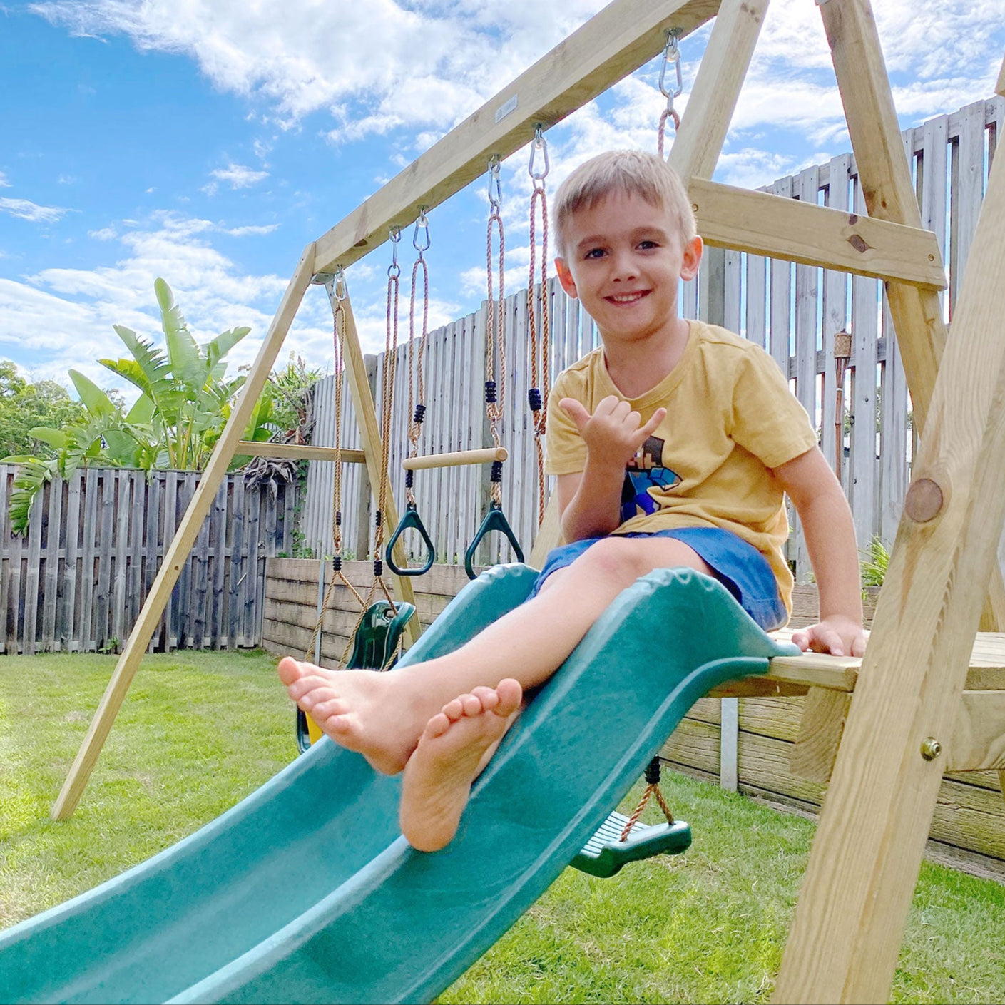 - Winston 4 Station Swing Set with Slide – Outdoor Wooden Play Centre Lifespan Kids Baby & Kids > Baby & Kid's Toys > Outdoor Play Equipment