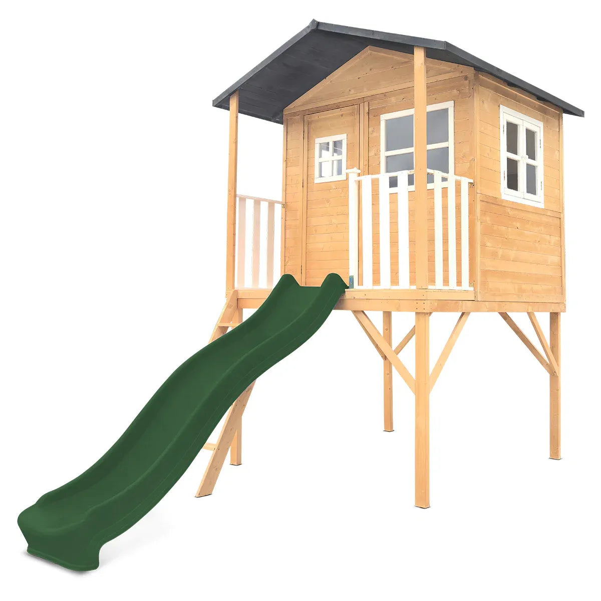 - Lifespan Kids Burleigh Wooden Cubby House with 2.2m Green Slide Lifespan Kids Baby & Kids > Baby & Kid's Toys > Outdoor Play Equipment