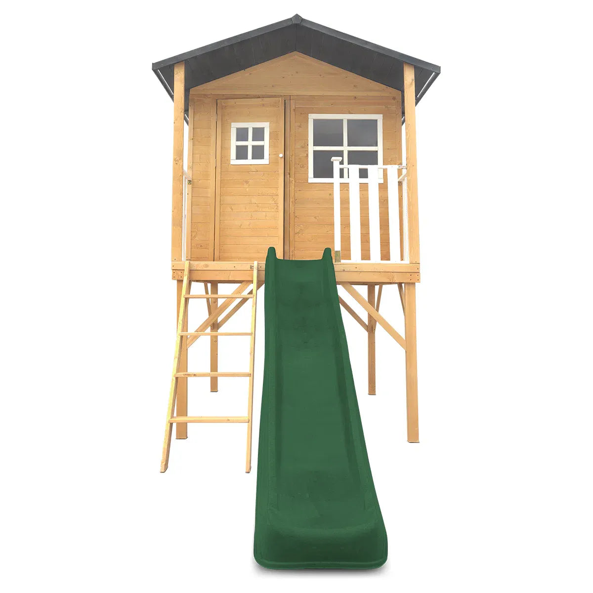 - Lifespan Kids Burleigh Wooden Cubby House with 2.2m Green Slide Lifespan Kids Baby & Kids > Baby & Kid's Toys > Outdoor Play Equipment