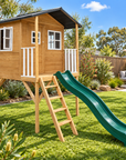- Lifespan Kids Burleigh Wooden Cubby House with 2.2m Green Slide Lifespan Kids Baby & Kids > Baby & Kid's Toys > Outdoor Play Equipment