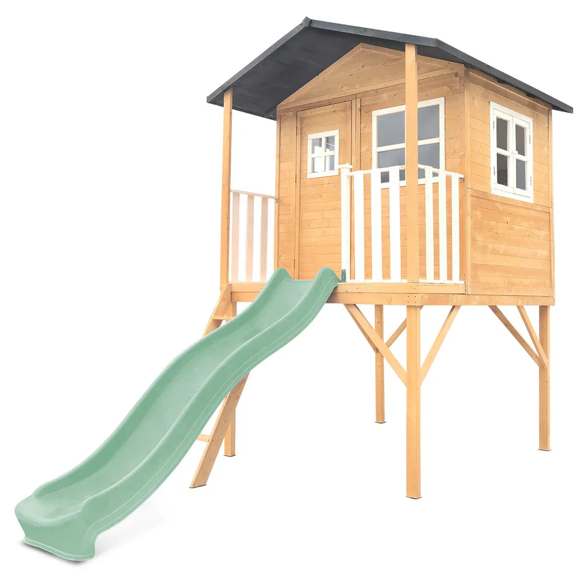 - Lifespan Kids Burleigh Wooden Cubby House with 2.2m Pastel Green Slide Lifespan Kids Baby & Kids > Baby & Kid's Toys > Outdoor Play Equipment