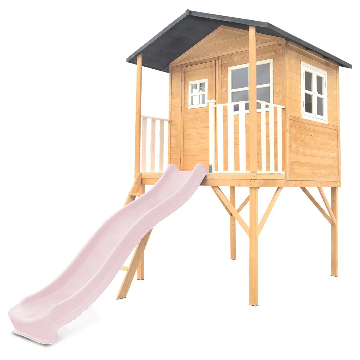 - Lifespan Kids Burleigh Wooden Cubby House with 2.2m Pastel Pink Slide Lifespan Kids Baby & Kids > Baby & Kid's Toys > Outdoor Play Equipment