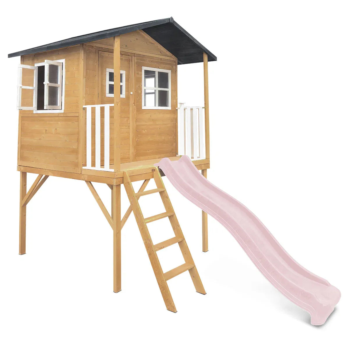 - Lifespan Kids Burleigh Wooden Cubby House with 2.2m Pastel Pink Slide Lifespan Kids Baby & Kids > Baby & Kid's Toys > Outdoor Play Equipment