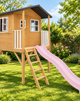- Lifespan Kids Burleigh Wooden Cubby House with 2.2m Pastel Pink Slide Lifespan Kids Baby & Kids > Baby & Kid's Toys > Outdoor Play Equipment