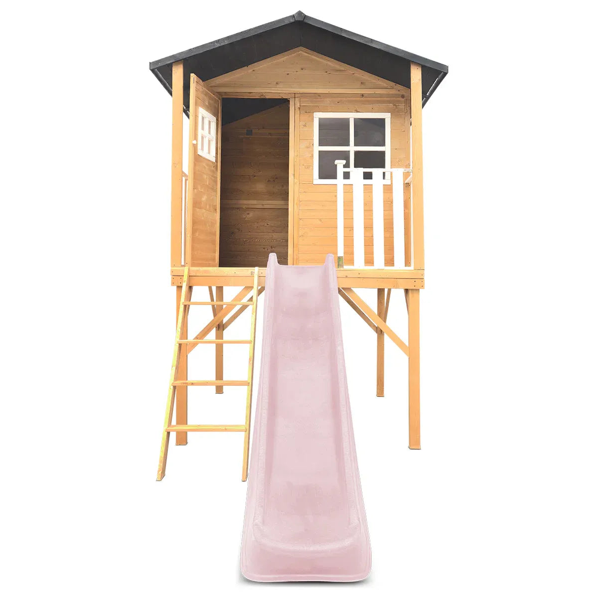 - Lifespan Kids Burleigh Wooden Cubby House with 2.2m Pastel Pink Slide Lifespan Kids Baby & Kids > Baby & Kid's Toys > Outdoor Play Equipment