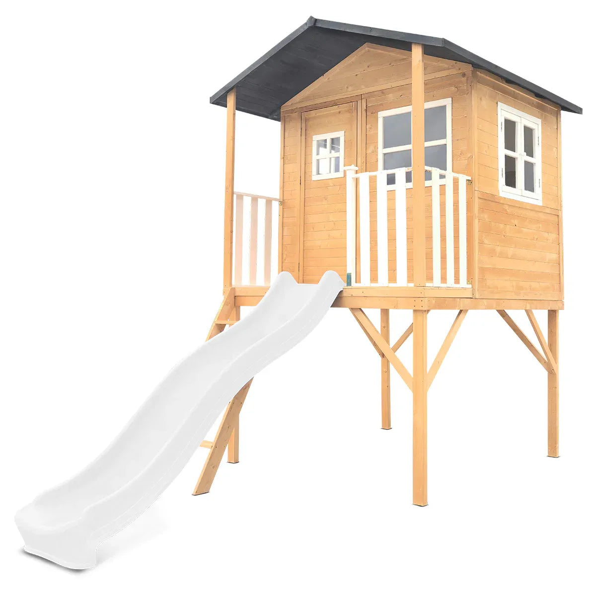 - Lifespan Kids Burleigh Wooden Cubby House with 2.2m White Slide Lifespan Kids Baby &amp; Kids > Baby &amp; Kid's Toys > Outdoor Play Equipment