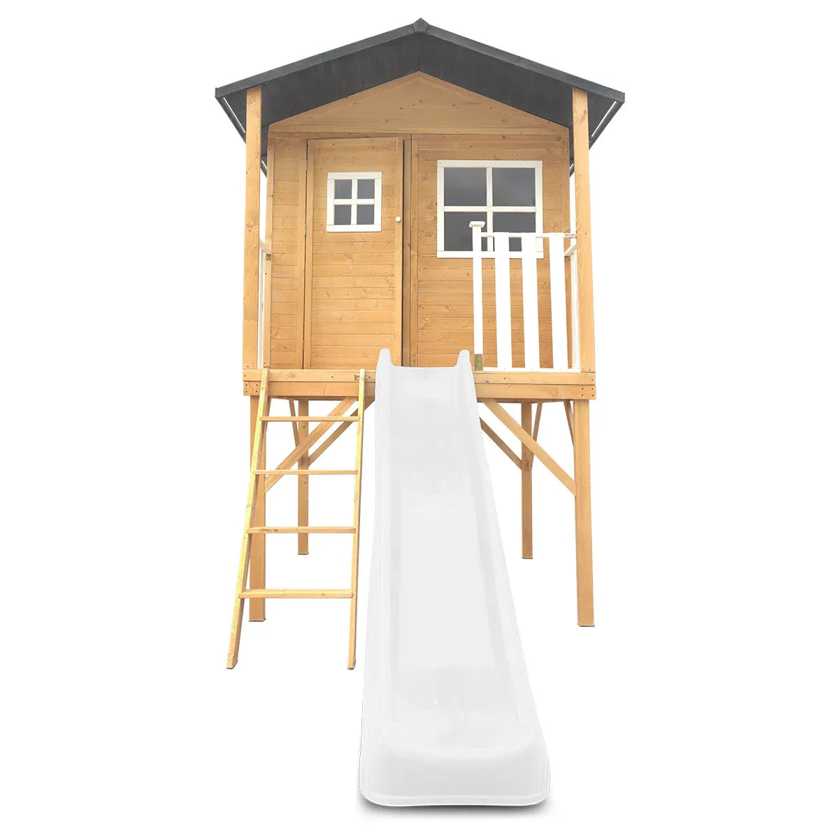 - Lifespan Kids Burleigh Wooden Cubby House with 2.2m White Slide Lifespan Kids Baby &amp; Kids > Baby &amp; Kid's Toys > Outdoor Play Equipment