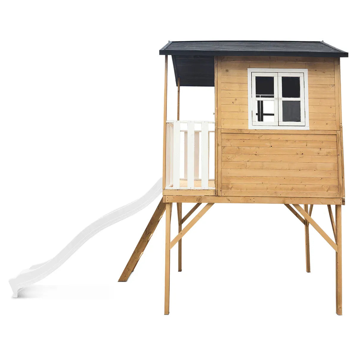 - Lifespan Kids Burleigh Wooden Cubby House with 2.2m White Slide Lifespan Kids Baby &amp; Kids > Baby &amp; Kid's Toys > Outdoor Play Equipment