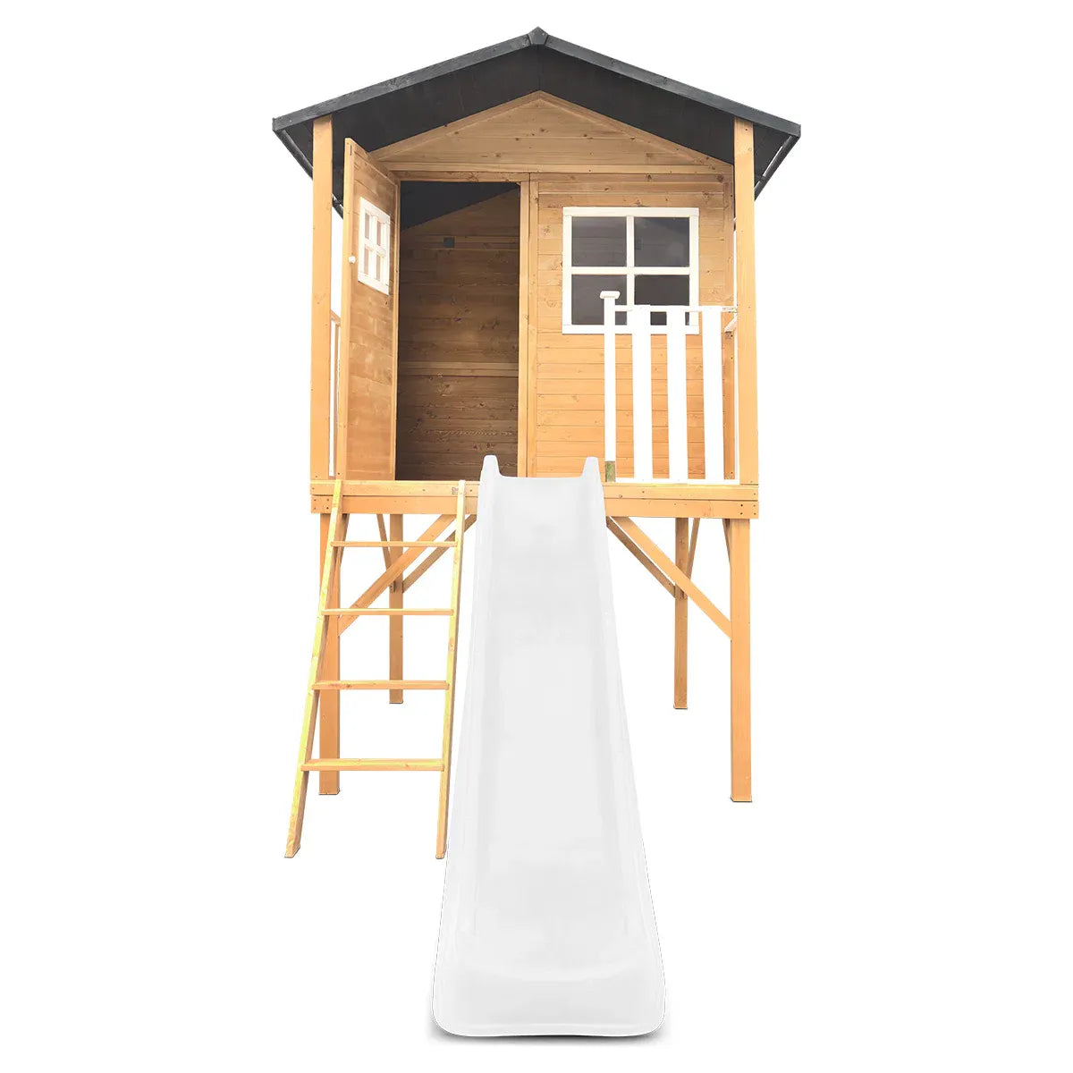 - Lifespan Kids Burleigh Wooden Cubby House with 2.2m White Slide Lifespan Kids Baby &amp; Kids > Baby &amp; Kid's Toys > Outdoor Play Equipment