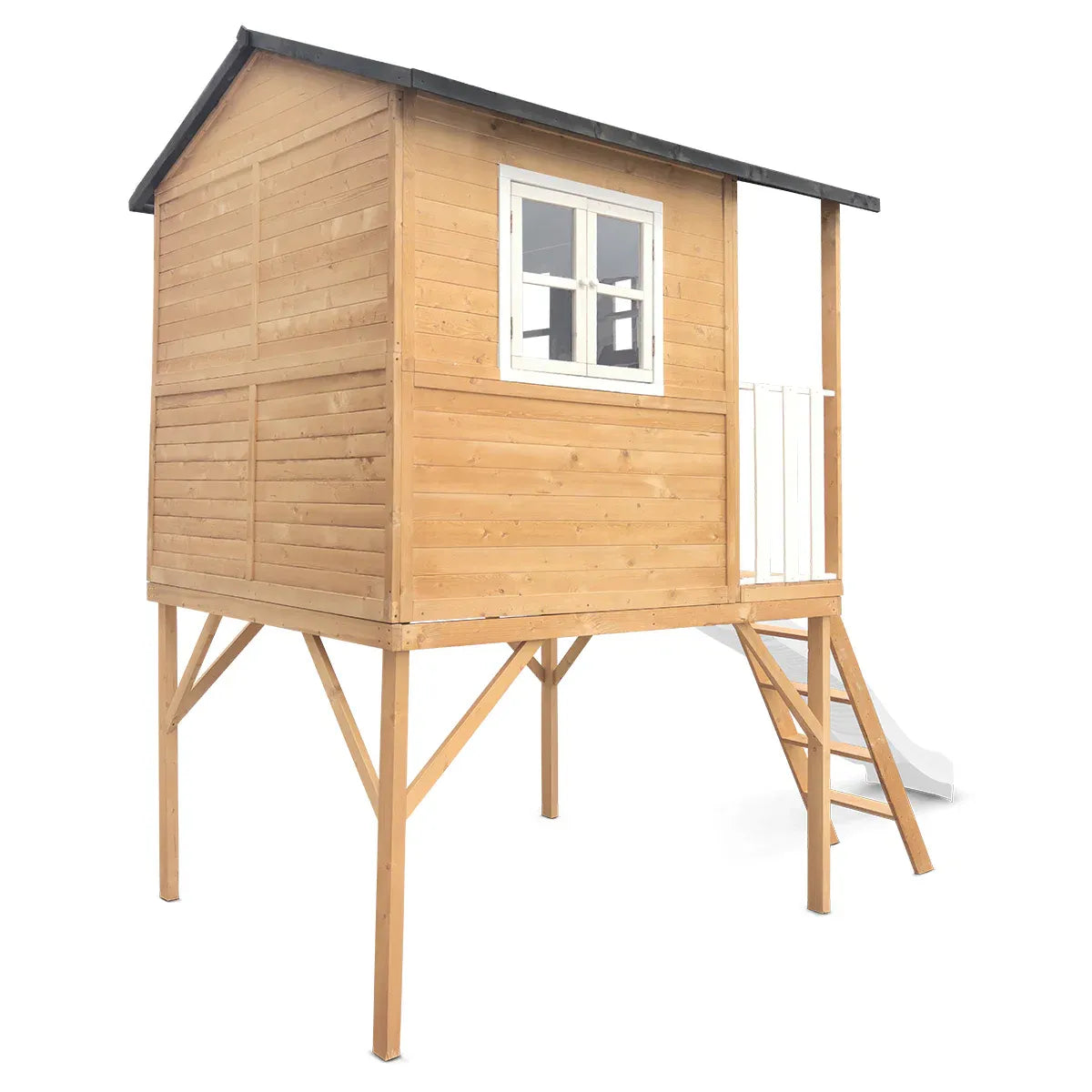 - Lifespan Kids Burleigh Wooden Cubby House with 2.2m White Slide Lifespan Kids Baby &amp; Kids > Baby &amp; Kid's Toys > Outdoor Play Equipment